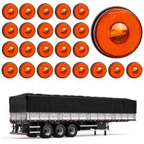 24 Lanterna Lateral Carreta LED Âmbar 85mm Saída Fios