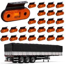 24 Lanterna Lateral Carreta LED Âmbar c/ Supt. - Fio 24 Lanterna Lateral Carreta LED Âmbar c/ Supt. - Fio