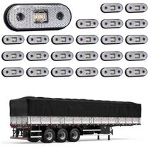 24 Lanterna Lateral Carreta LED Cristal Saída Fios