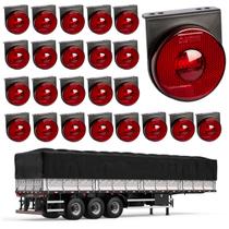 24 Lanterna Lateral Carreta LED Rubi 85mm c/ Suporte - Fio