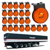 24 Lanterna Lateral Facchini LED Âmbar 65mm c/ Suporte - Fio