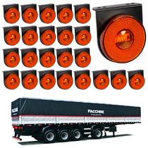 24 Lanterna Lateral Facchini LED Âmbar 85mm c/ Sup. - Conect