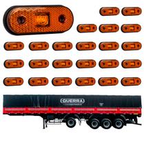 24 Lanterna Lateral Guerra LED Âmbar Saída Fios 24 Lanterna Lateral Guerra LED Âmbar Saída Fios