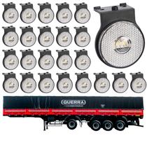 24 Lanterna Lateral Guerra LED Cristal 65mm c/ Suporte - Fio