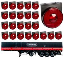24 Lanterna Lateral Guerra LED Rubi 85mm c/ Suporte - Fio