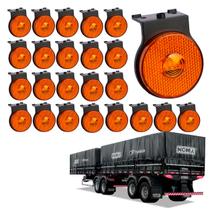 24 Lanterna Lateral Noma LED Âmbar 65mm c/ Suporte - Fio