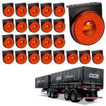 24 Lanterna Lateral Noma LED Âmbar 85mm c/ Suporte - Fio