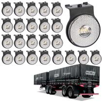 24 Lanterna Lateral Noma LED Cristal 65mm Suporte - Conector