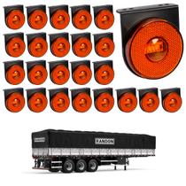 24 Lanterna Lateral Randon LED Âmbar 85mm c/ Suporte - Fio 24 Lanterna Lateral Randon LED Âmbar 85mm c/ Suporte - Fio