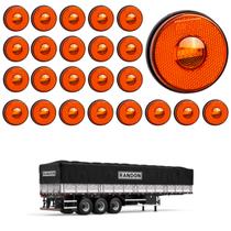 24 Lanterna Lateral Randon LED Âmbar 85mm Saída Fios 24 Lanterna Lateral Randon LED Âmbar 85mm Saída Fios