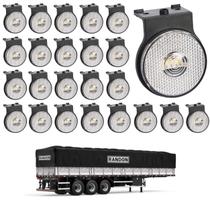 24 Lanterna Lateral Randon LED Cristal 65mm c/ Suporte - Fio 24 Lanterna Lateral Randon LED Cristal 65mm c/ Suporte - Fio