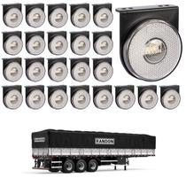 24 Lanterna Lateral Randon LED Cristal 85mm c/ Suporte - Fio
