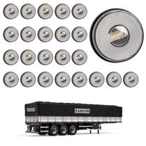 24 Lanterna Lateral Randon LED Cristal 85mm Saída Conector 24 Lanterna Lateral Randon LED Cristal 85mm Saída Conector