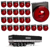 24 Lanterna Lateral Randon LED Rubi 85mm c/ Sup. - Conect.