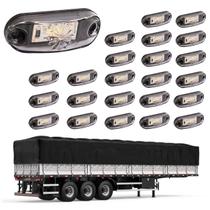 24 Lanternas Delimitadoras LED Carreta Lateral Cristal