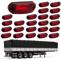 24 Lanternas Delimitadoras LED Carreta Lateral Rubi