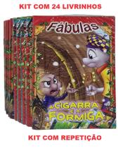 24 Livros Fábulas História - Atacado Lembrancinha Brinde De Aniversário C/ Repetição 24 Livros Fábulas História - Atacado Lembrancinha Brinde De Aniversário C/ Repetição