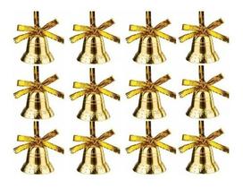24 Mini Sinos Pendentes 2,6CM Decoração Árvore Pendurar