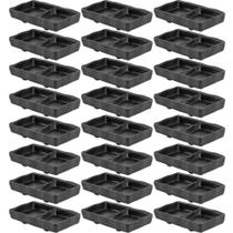 24 Molheiras Porta Shoyu de Melamina com Divisória 60ml Retangular Profissional para Servir Restaurantes 24 Molheiras Porta Shoyu de Melamina com Divisória 60ml Retangular Profissional para Servir Restaurantes