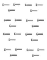 24 Parafusos Sextavado Flangeado Cromado Escuro M6X10 Chave8