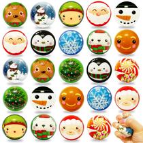 24 Pelotas Antiestrés Navideñas Dshengoo con Santa, Muñeco de Nieve y Reno 24 Pelotas Antiestrés Navideñas Dshengoo con Santa, Muñeco de Nieve y Reno