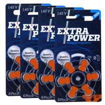 24 Pilhas Baterias 13 Pr48 Auditivas Extra Power 4 Cartelas