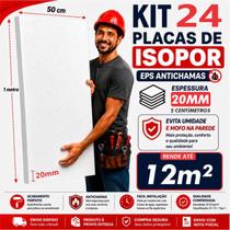 24 Placas De Isopor Anti-chamas Espessura 20mm (2cm) Forro Térmico Acústico - IsoPró Soluções em EPS 24 Placas De Isopor Anti-chamas Espessura 20mm (2cm) Forro Térmico Acústico - IsoPró Soluções em EPS