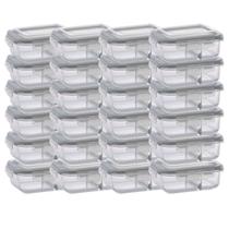 24 Pote Retangular 1040ML c/ Divisória e Tampa Marmita Lancheira