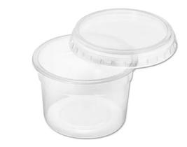 24 Potes 145ml Redondo Com Tampa Freezer Microondas pequenas porções guardar levar