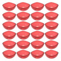 24 Potes para Doces Sobremesas Restaurante Hotel Vermelho Transparente Plástico Crippa 24 Potes para Doces Sobremesas Restaurante Hotel Vermelho Transparente Plástico Crippa