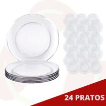 24 Prato Raso Redondo Gourmet 26CM Duralex Refeição Salada 24 Prato Raso Redondo Gourmet 26CM Duralex Refeição Salada