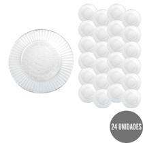 24 Prato Redondo Primavera Fundo 22cm Refeição Duralex Vidro 24 Prato Redondo Primavera Fundo 22cm Refeição Duralex Vidro