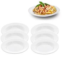 24 Pratos Fundo Branco Em Melamina 25cm Buffet Restaurantes