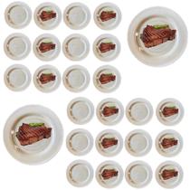 24 Pratos Melamina Buffet Restaurante Espiral Luxo Bege 24 Pratos Melamina Buffet Restaurante Espiral Luxo Bege