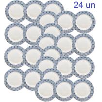 24 Pratos Melamina Decorado Português Sobremesa 20cm 24 Pratos Melamina Decorado Português Sobremesa 20cm
