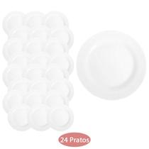 24 Pratos Temperado Plaza Fundo 22cm Restaurante Almoço