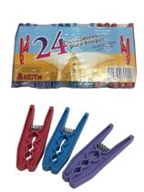 24 Prendedor De Roupa Plástico Pregador Grande E Resistente