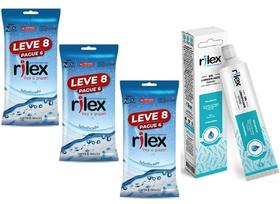 24 Preservativo Camisinha Rilex Lubrificado + gel lubrificante intimo tradicional 50g 24 Preservativo Camisinha Rilex Lubrificado + gel lubrificante intimo tradicional 50g