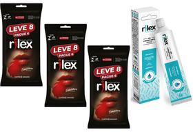 24 Preservativo Lubrificado Rilex Sensitive Extra Fino + gel lubrificante intimo 50g