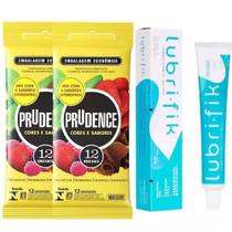 24 Preservativos Prudence Mix Cores Sabores Gel 50 Gramas