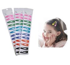 24 Presilhas Cabelo Tic Tac 4,5cm Colorido Sortido