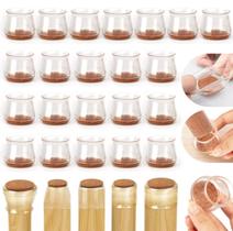 24 Protetores Para Pé De Cadeiras Silicone Com Feltro Maior 24 Protetores Para Pé De Cadeiras Silicone Com Feltro Maior