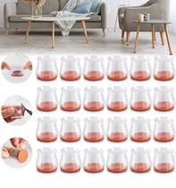 24 Protetores Para Pé De Cadeiras Silicone Flex Com Feltro 24 Protetores Para Pé De Cadeiras Silicone Flex Com Feltro