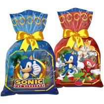 24 Sacolas Saquinho Lembrancinha Surpresa Sonic - Regina Festas