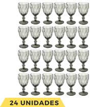 24 Taça Diamante Cinza Metalizado 340ML Bico de Jaca Eventos 24 Taça Diamante Cinza Metalizado 340ML Bico de Jaca Eventos
