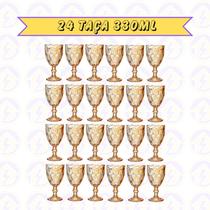 24 Taça Diamante de Vidro Ambar Metalizada 330ML Eventos 24 Taça Diamante de Vidro Ambar Metalizada 330ML Eventos