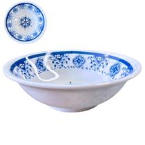 24 Tigelas Bowl 560ml Melamina Decorada Mandala Azul Atacado 24 Tigelas Bowl 560ml Melamina Decorada Mandala Azul Atacado