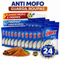 24 Unid Anti Mofo Lipex 25g Anti Traça Guarda Roupas Canela 24 Unid Anti Mofo Lipex 25g Anti Traça Guarda Roupas Canela