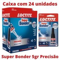 24 Unidades Adesivo Instantâneo Loctite Super Bonder Precisão 5G 24 Unidades Adesivo Instantâneo Loctite Super Bonder Precisão 5G