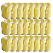 24 Velas Decorativa de Led Eletrônica Amarela Simula Luz Acesa + Bateria 24 Velas Decorativa de Led Eletrônica Amarela Simula Luz Acesa + Bateria